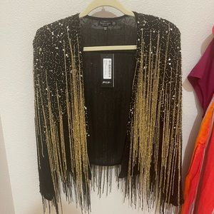 Nasty Gal Embellished Fringe Jacket